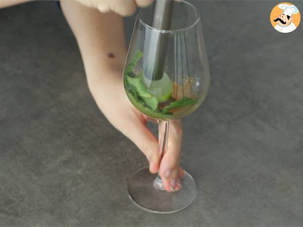 Mojito royal au champagne - Préparation etape 1