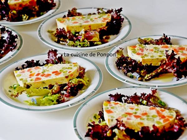 Terrine de petits pois, carottes et navets, sans farine, végétarien - Préparation etape 3