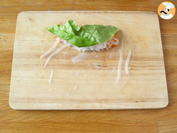 Rouleaux de printemps - crevette poulet - Préparation etape 5