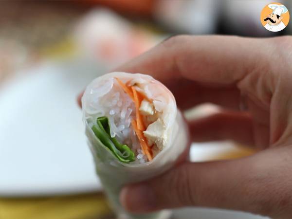 Rouleaux de printemps - crevette poulet - Préparation etape 7