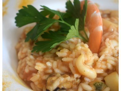 Risotto crémeux aux fruits de mer - Préparation etape 1