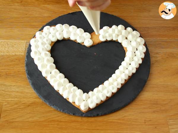 Heart cake au Kinder - Tarte cœur au Kinder pour la saint Valentin - Préparation etape 8