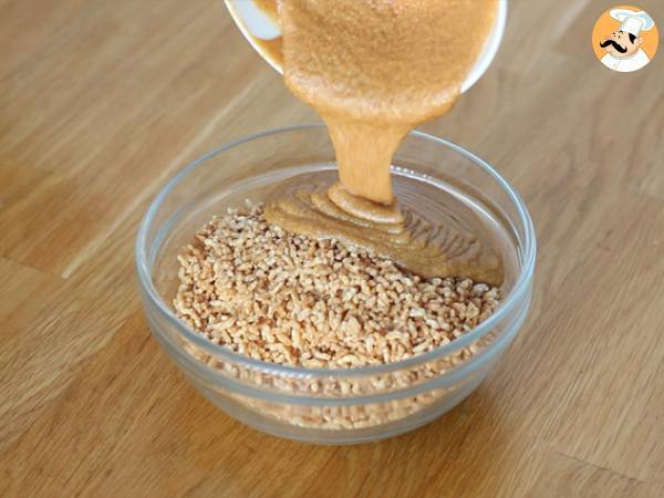 Barres de céréales au riz soufflé et chocolat - Préparation etape 5