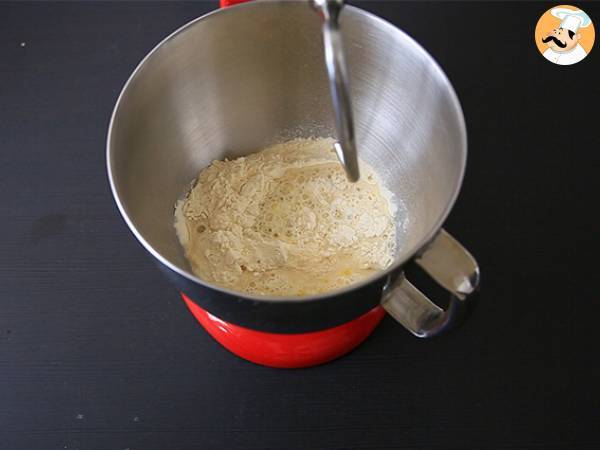 Petits pains tressés au pesto vert - Préparation etape 1