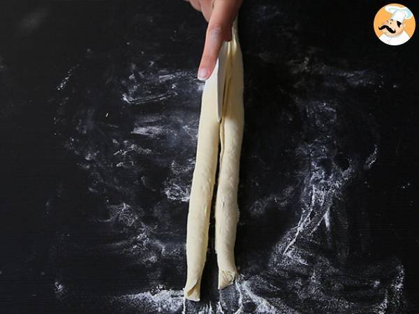 Petits pains tressés au pesto vert - Préparation etape 4