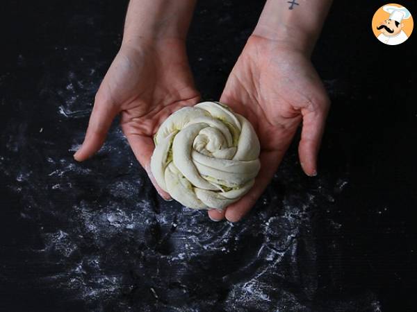 Petits pains tressés au pesto vert - Préparation etape 6