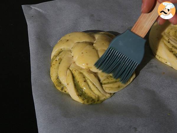 Petits pains tressés au pesto vert - Préparation etape 7