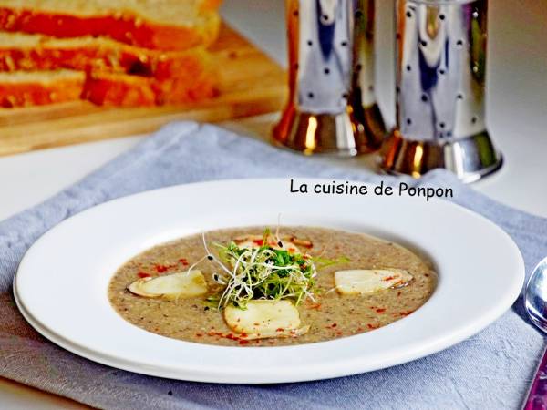 Velouté aux champignons des bois, vegan - Préparation etape 3