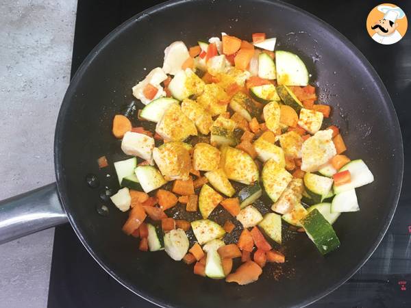 Quinoa aux légumes et poulet - Préparation etape 2