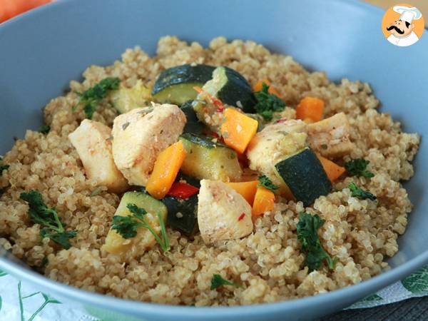 Quinoa aux légumes et poulet - Préparation etape 4