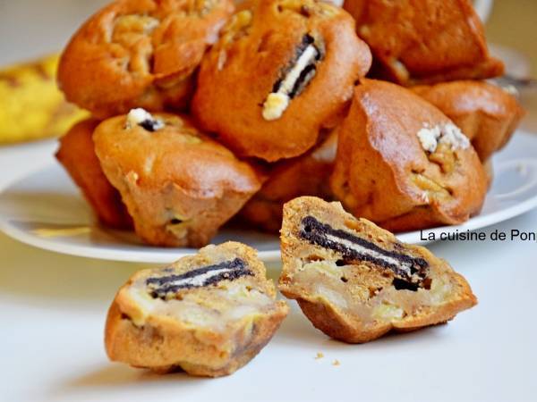 Muffin aux bananes et oréo - Préparation etape 3