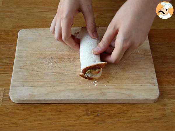 Pains perdus salés au pesto - Préparation etape 1