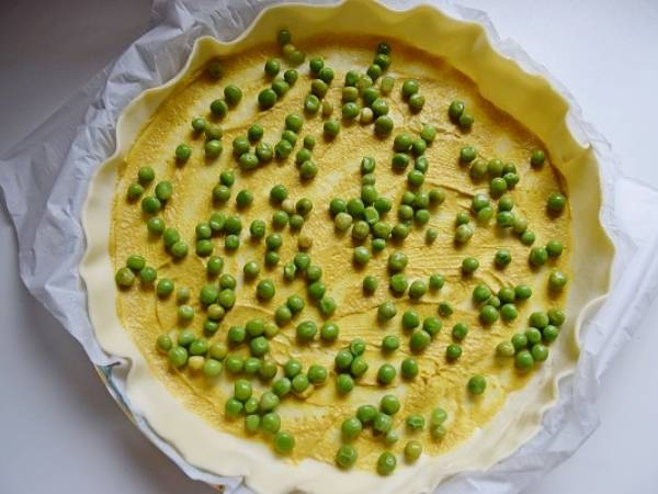Tarte aux orties et petits pois, végétarien - Préparation etape 3