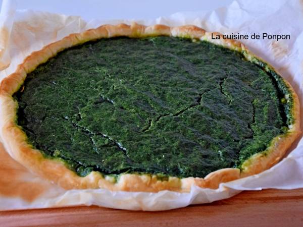 Tarte aux orties et petits pois, végétarien - Préparation etape 4