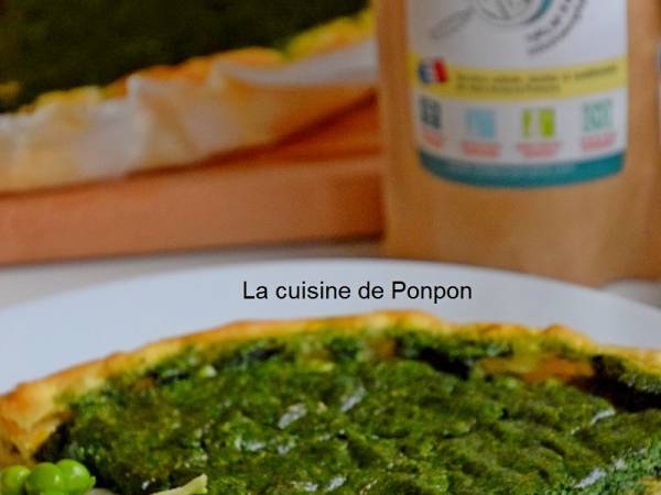 Tarte aux orties et petits pois, végétarien - Préparation etape 6