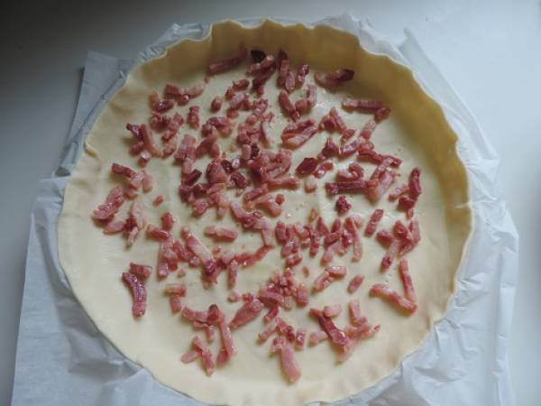 Tarte à la crème de poireaux et moutarde - Préparation etape 2
