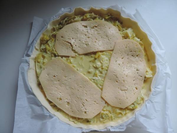 Tarte à la crème de poireaux et moutarde - Préparation etape 3