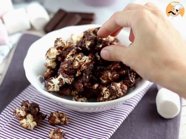 Pop corn au chocolat et aux marshmallows - Préparation etape 7
