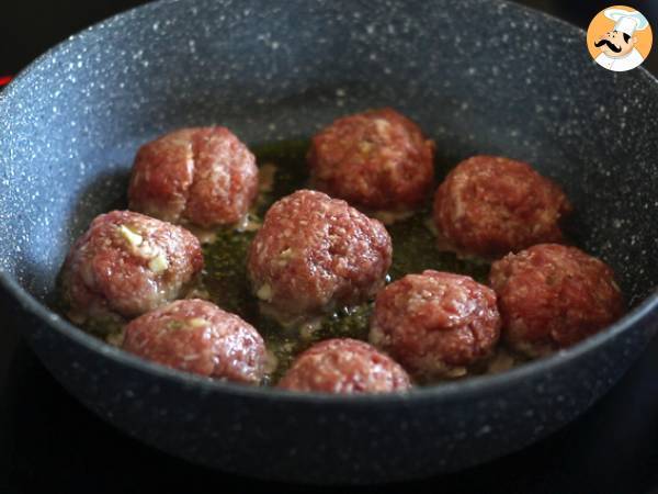 Boulettes de viande cœur mozzarella - Préparation etape 5