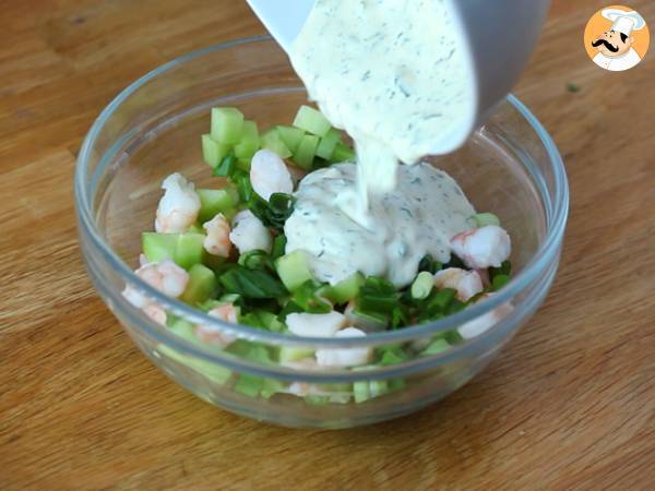 Crevettes roll - Sandwich brioché aux crevettes - Préparation etape 3