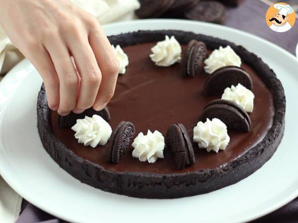 Tarte Oreo et chocolat sans cuisson - Préparation etape 5