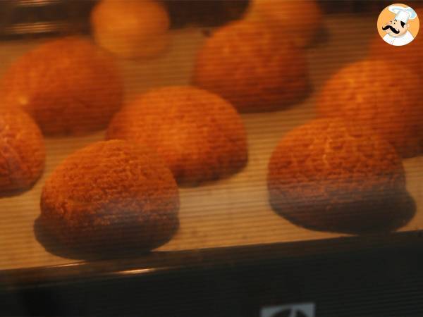 Choux craquelin à la crème à la vanille - Préparation etape 14