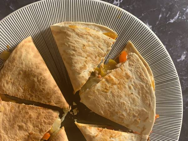 Quesadillas au boeuf et aux poivrons - Préparation etape 4