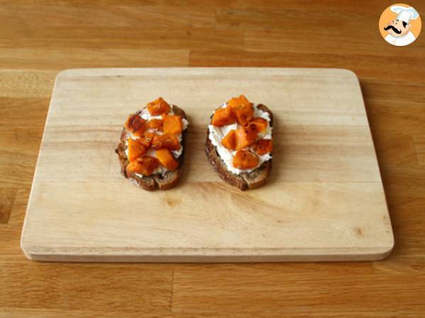 Tartines ricotta butternut et oeuf - Préparation etape 2