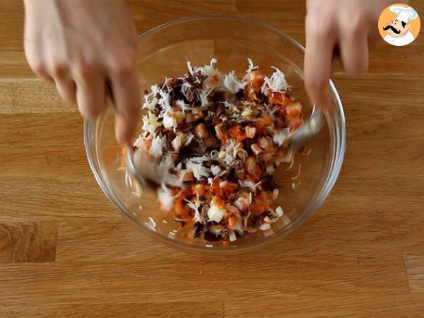 Nems aux crevettes et champignons - Préparation etape 3