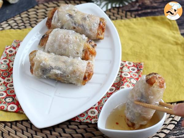 Nems aux crevettes et champignons - Préparation etape 7