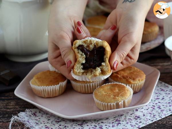 Muffins au coeur chocolaté - Vegan et sans gluten - Préparation etape 4