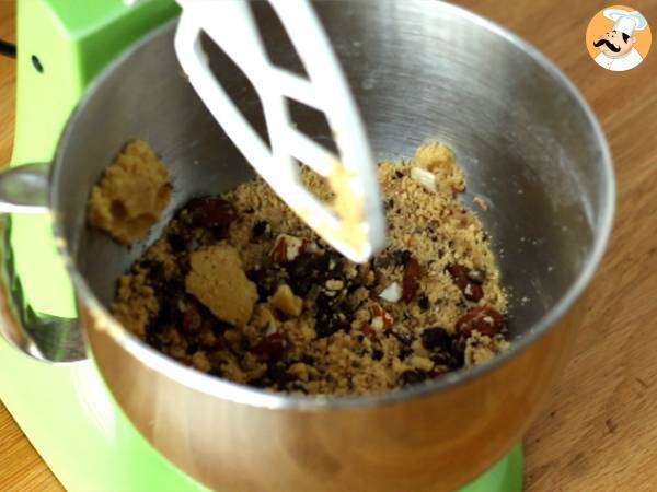 Cookies au chocolat, cacahuètes et amandes - Préparation etape 2