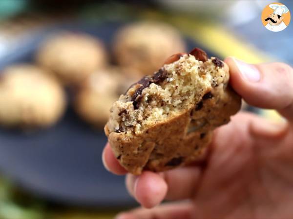 Cookies au chocolat, cacahuètes et amandes - Préparation etape 5