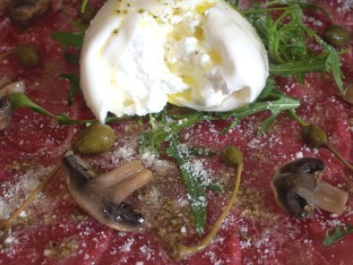 Carpaccio de boeuf et sa burrata - Préparation etape 1