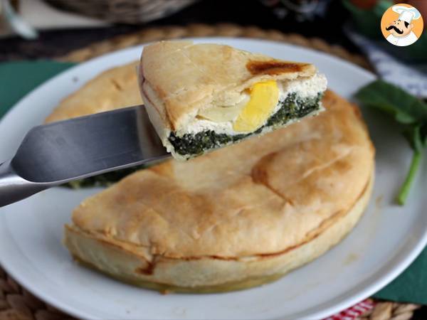 Tourte aux épinards, ricotta et oeufs - Torta Pasqualina italienne - Préparation etape 9