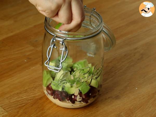 Salad jar à la mexicaine - Préparation etape 3