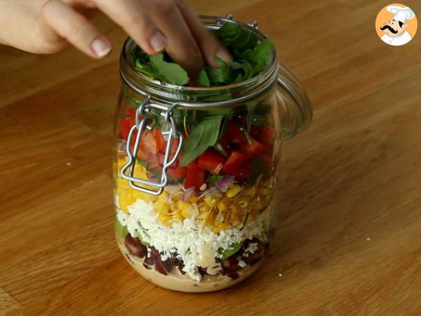 Salad jar à la mexicaine - Préparation etape 4