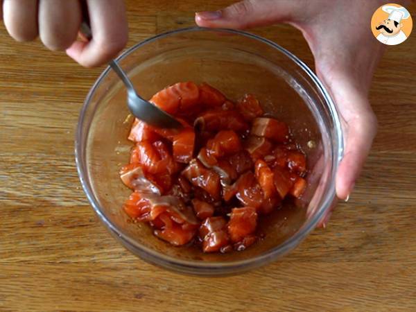 Poké bowl au saumon - Préparation etape 4