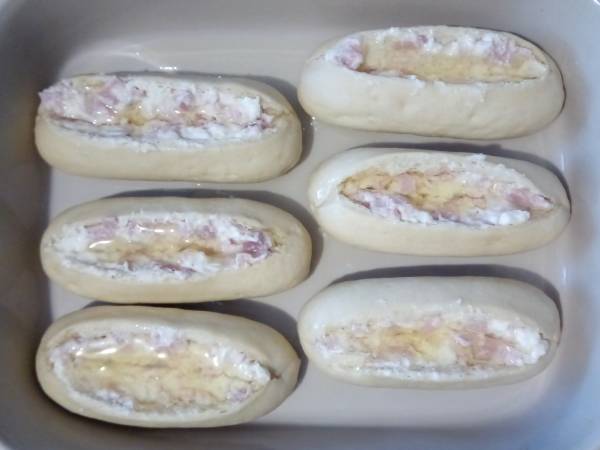 Les egg boats jambon fromage - Préparation etape 6