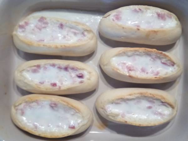 Les egg boats jambon fromage - Préparation etape 7