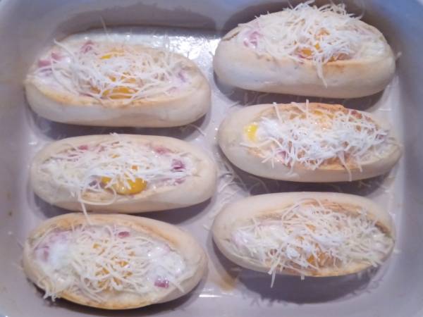 Les egg boats jambon fromage - Préparation etape 8