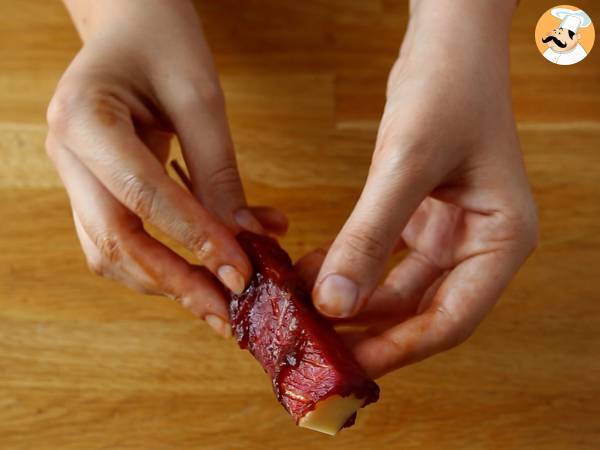 Brochettes de boeuf Yakitori au fromage - Préparation etape 6