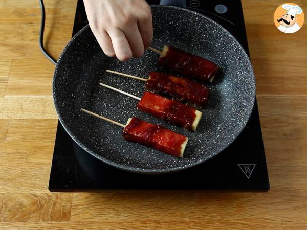 Brochettes de boeuf Yakitori au fromage - Préparation etape 7