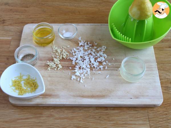 Salade de courgettes, chèvre et citron - Préparation etape 1