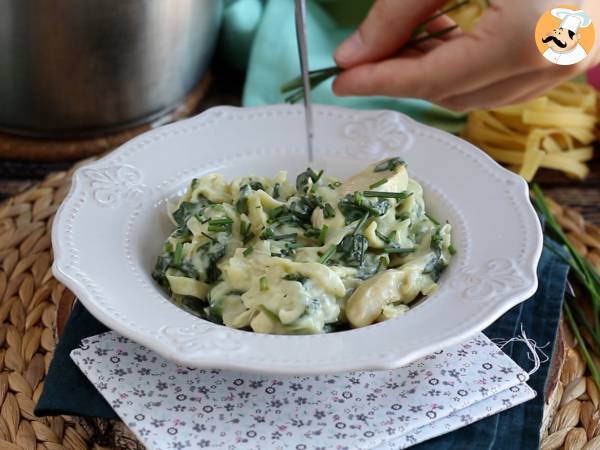 One pot pasta épinards chèvre et poulet - Préparation etape 5