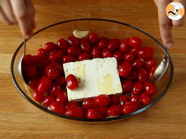 Tagliatelle feta tomates cerises - baked feta pasta - Préparation etape 3