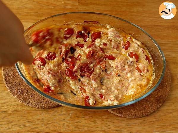 Tagliatelle feta tomates cerises - baked feta pasta - Préparation etape 6