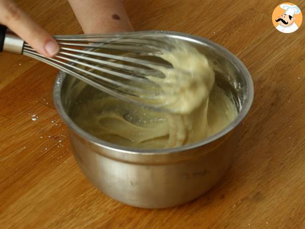 Financiers tigrés au chocolat - ganache croustillante - Préparation etape 3
