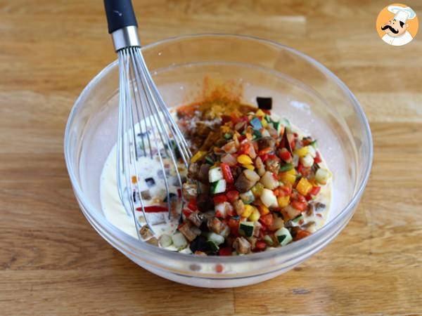 Flan aux légumes - Le plat à la portée de tous - Préparation etape 3