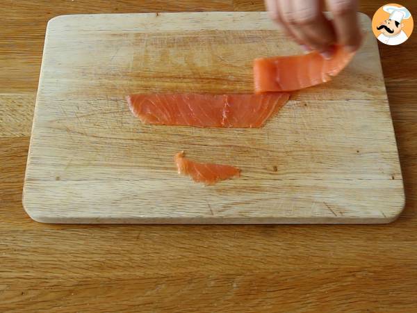 Roulés de courgette et saumon fumé - Préparation etape 2